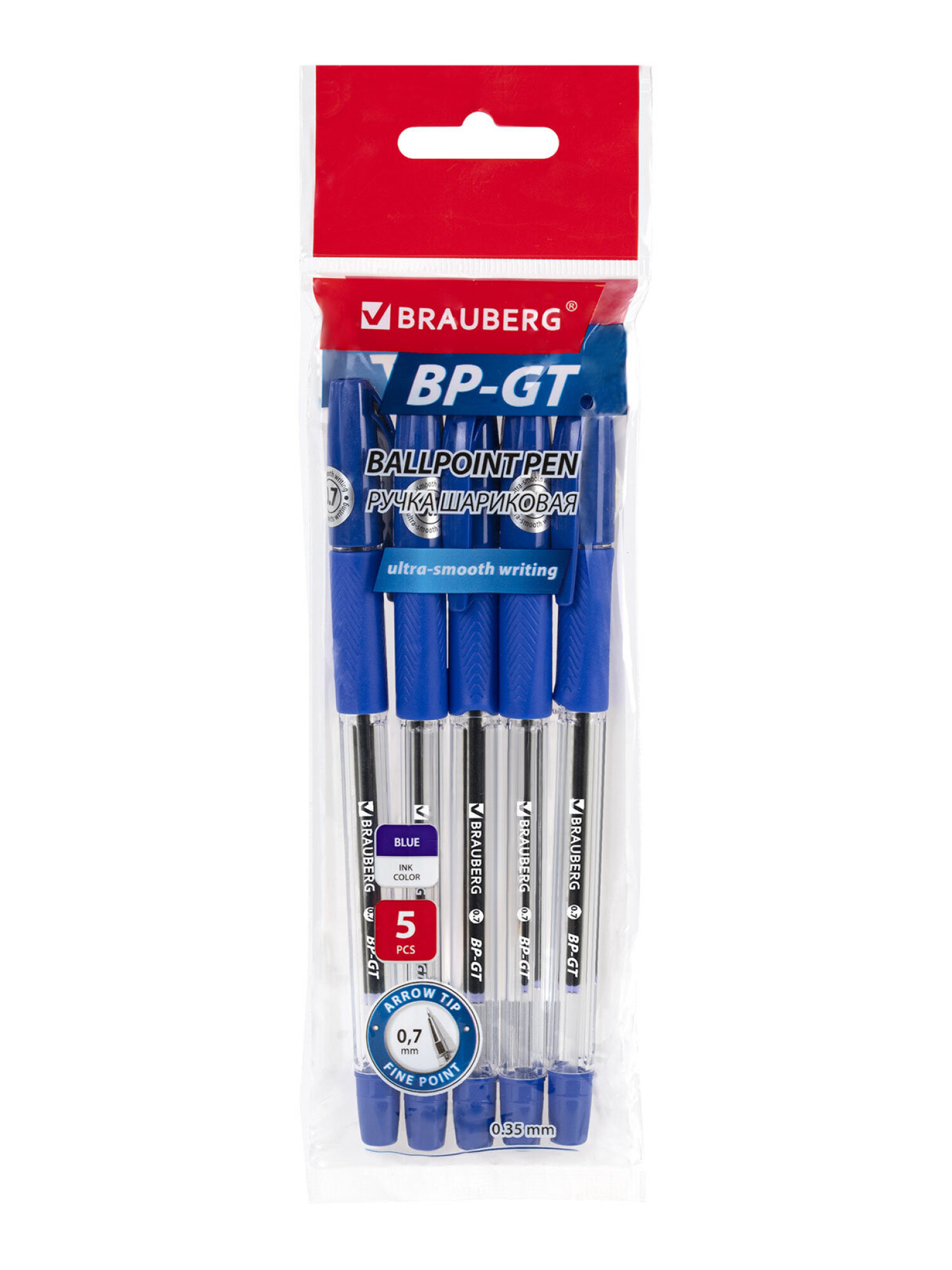 Ручка шариковая Brauberg 5 шт. - фото 2