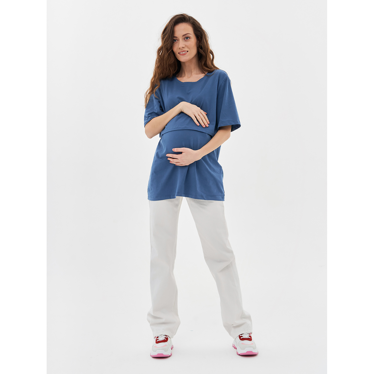 Футболка для кормящих Proud Mom ФБФ-0300-индиго - фото 2