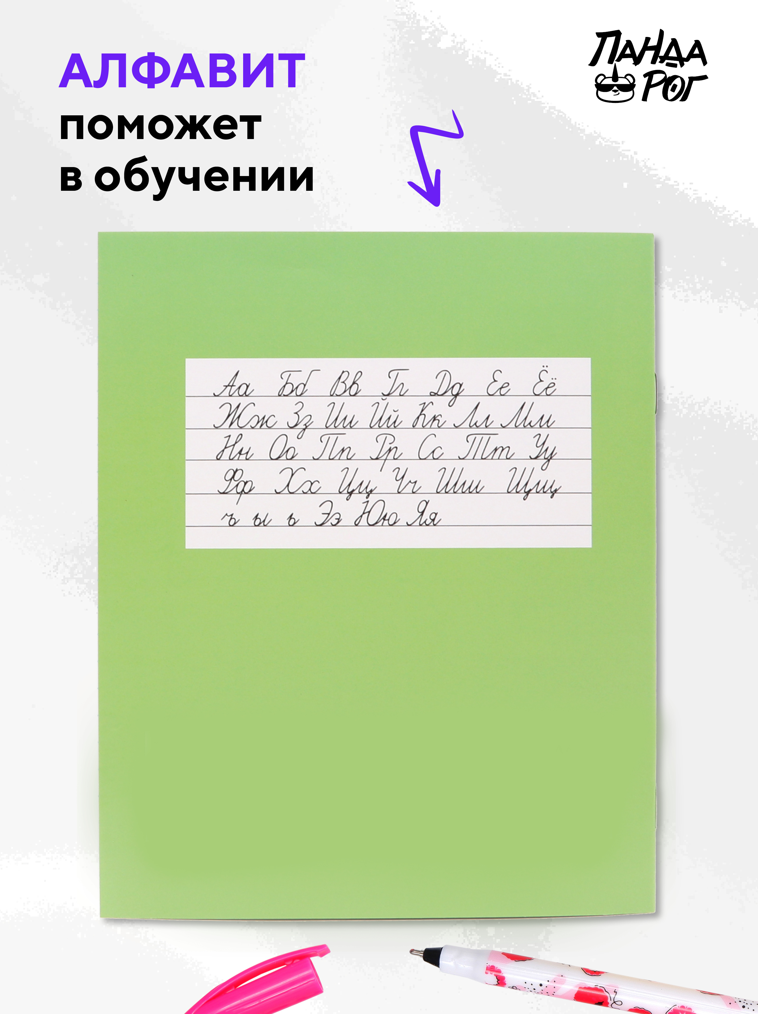Тетрадь ПАНДАРОГ косая линейка 12 лист. 10 шт. в ассортименте - фото 2