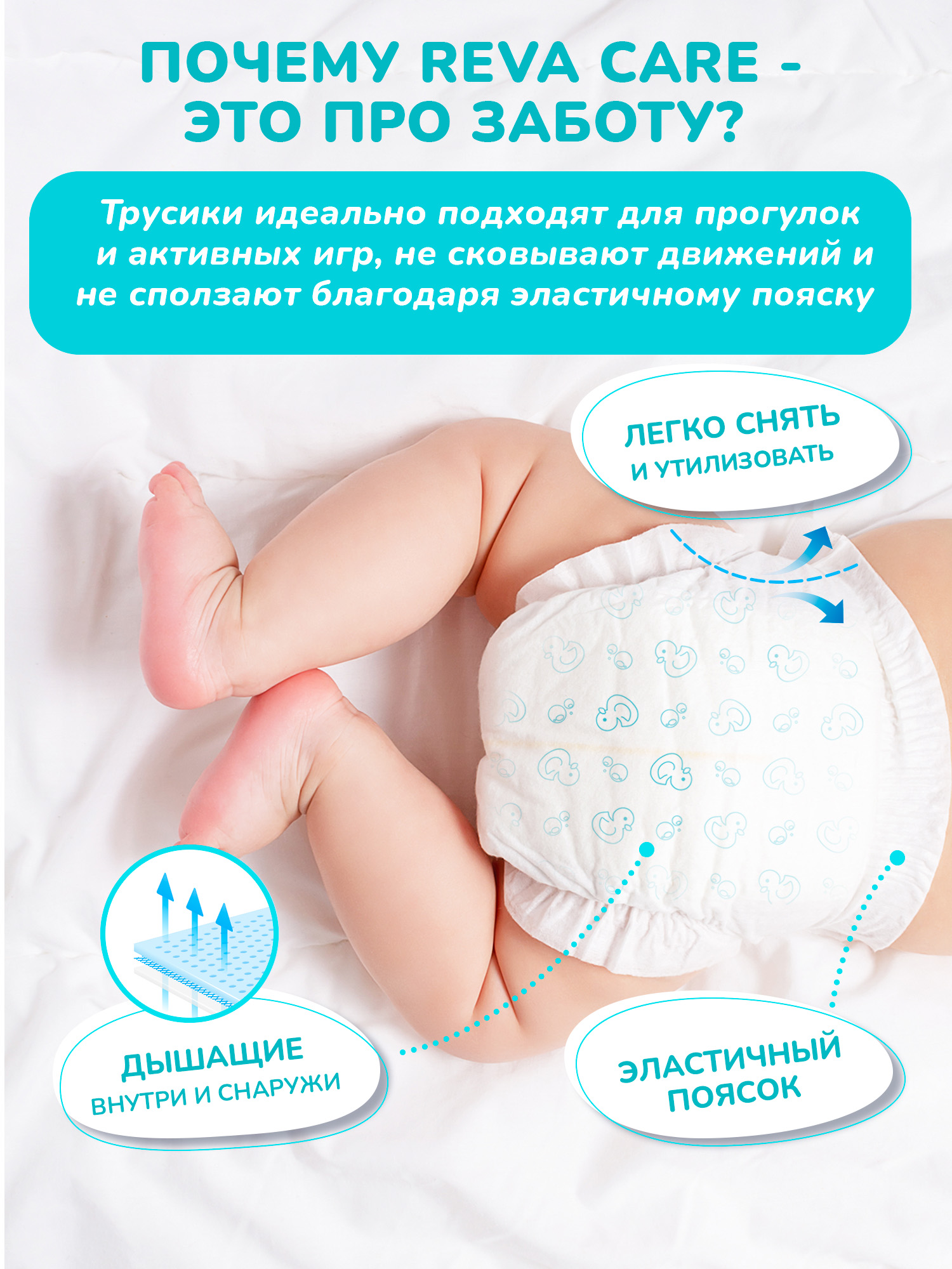 Трусики Reva Care Ultra Care L (9-14 кг) 56 шт. - фото 2