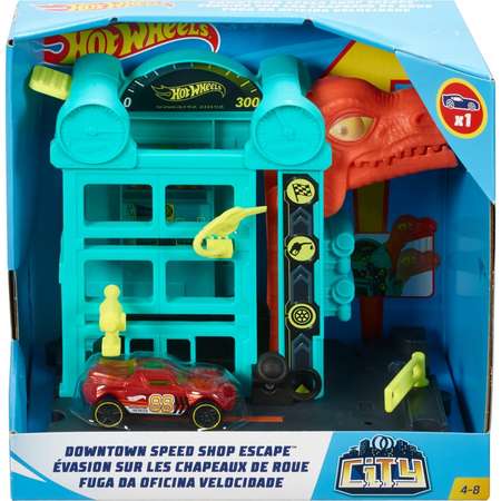 Трек Hot Wheels Побег из автомастерской с пусковой установкой
