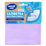 Салфетка из микрофибры House Lux для стекол и зеркал