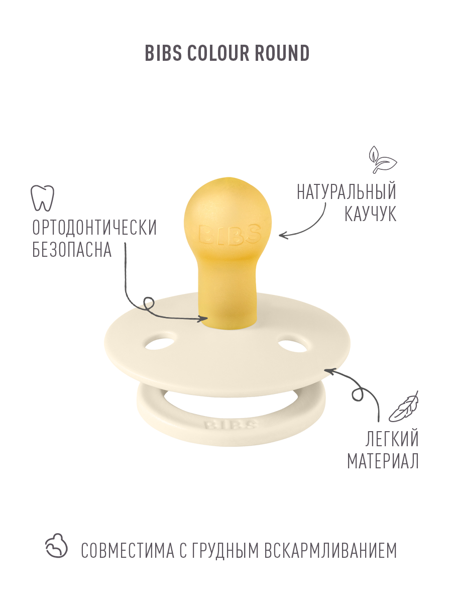 Пустышка BIBS латекс анатомическая, классическая, ортодонтическая от 0 мес. 4 шт. - фото 4