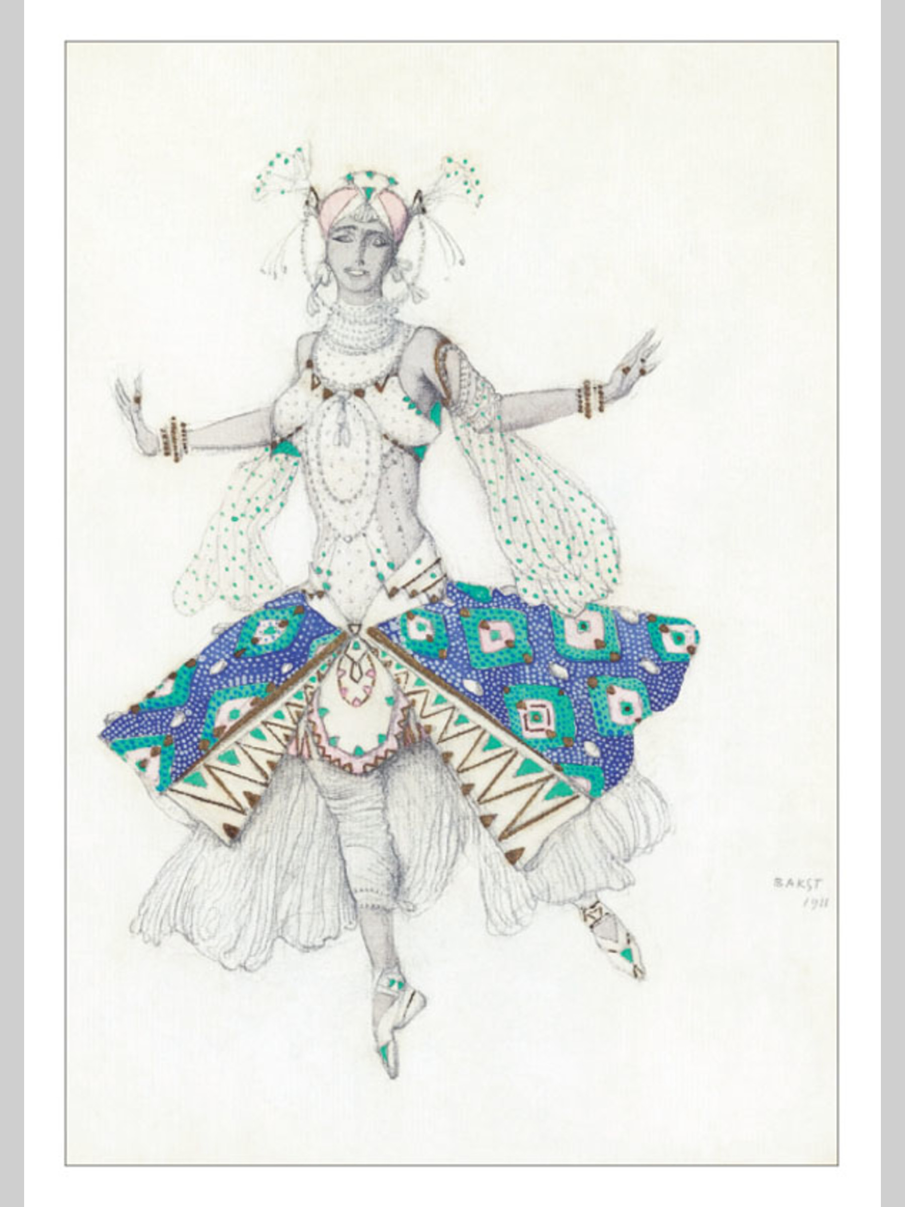 Набор открыток Белый город Лев Бакст Восточные костюмы - фото 7