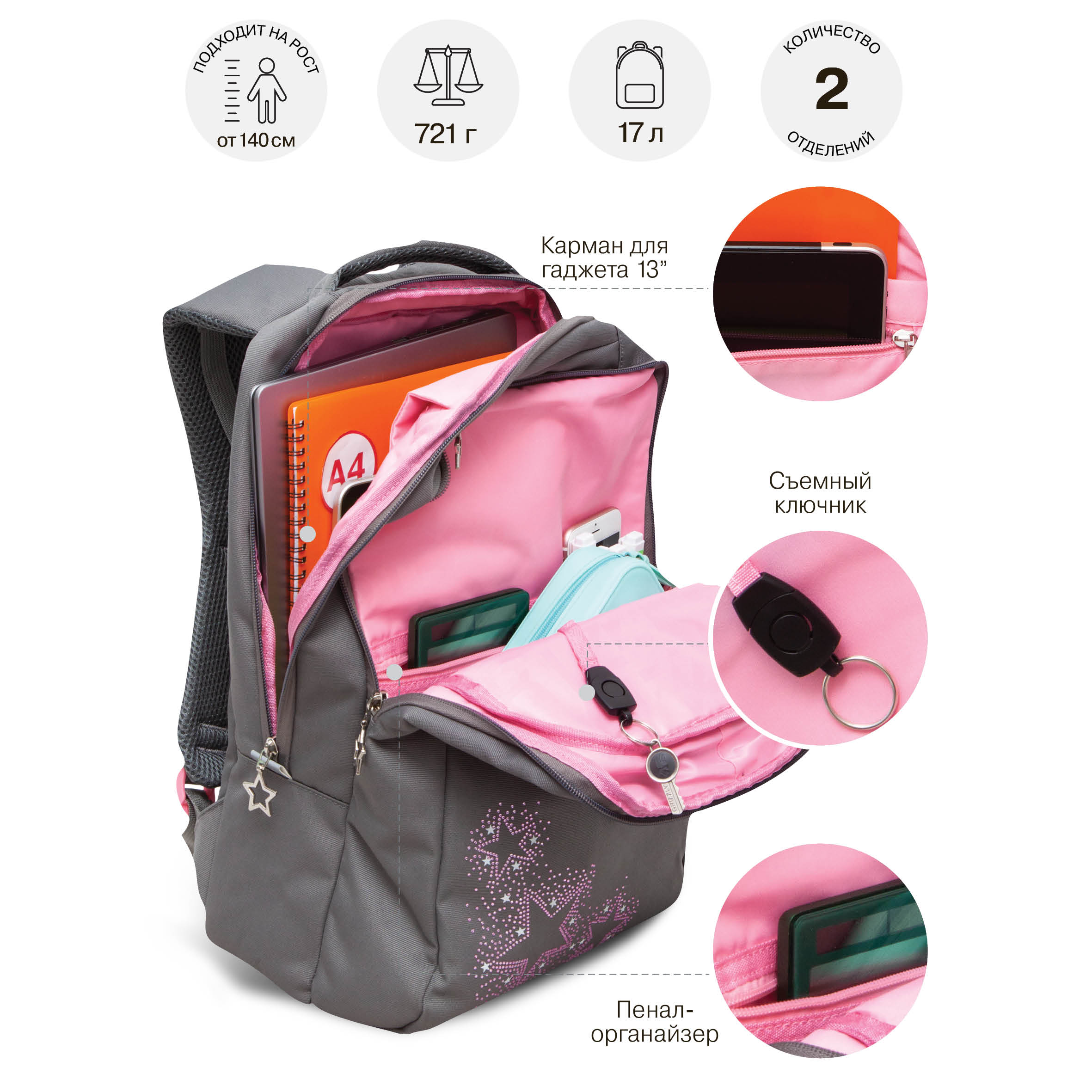 Рюкзак Grizzly - фото 6