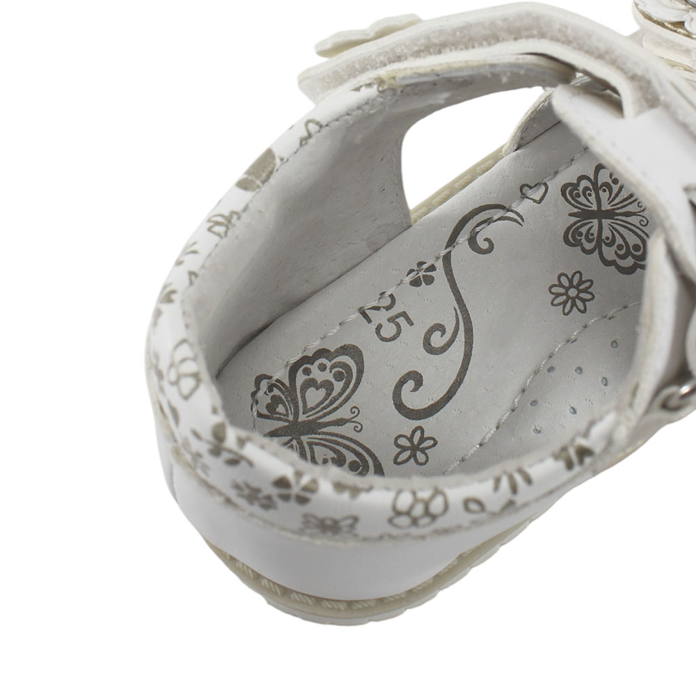 Сандалии Europen XGB-80-25-СВ EUROPEN Сандалии для девочки,бело-золотой - фото 4