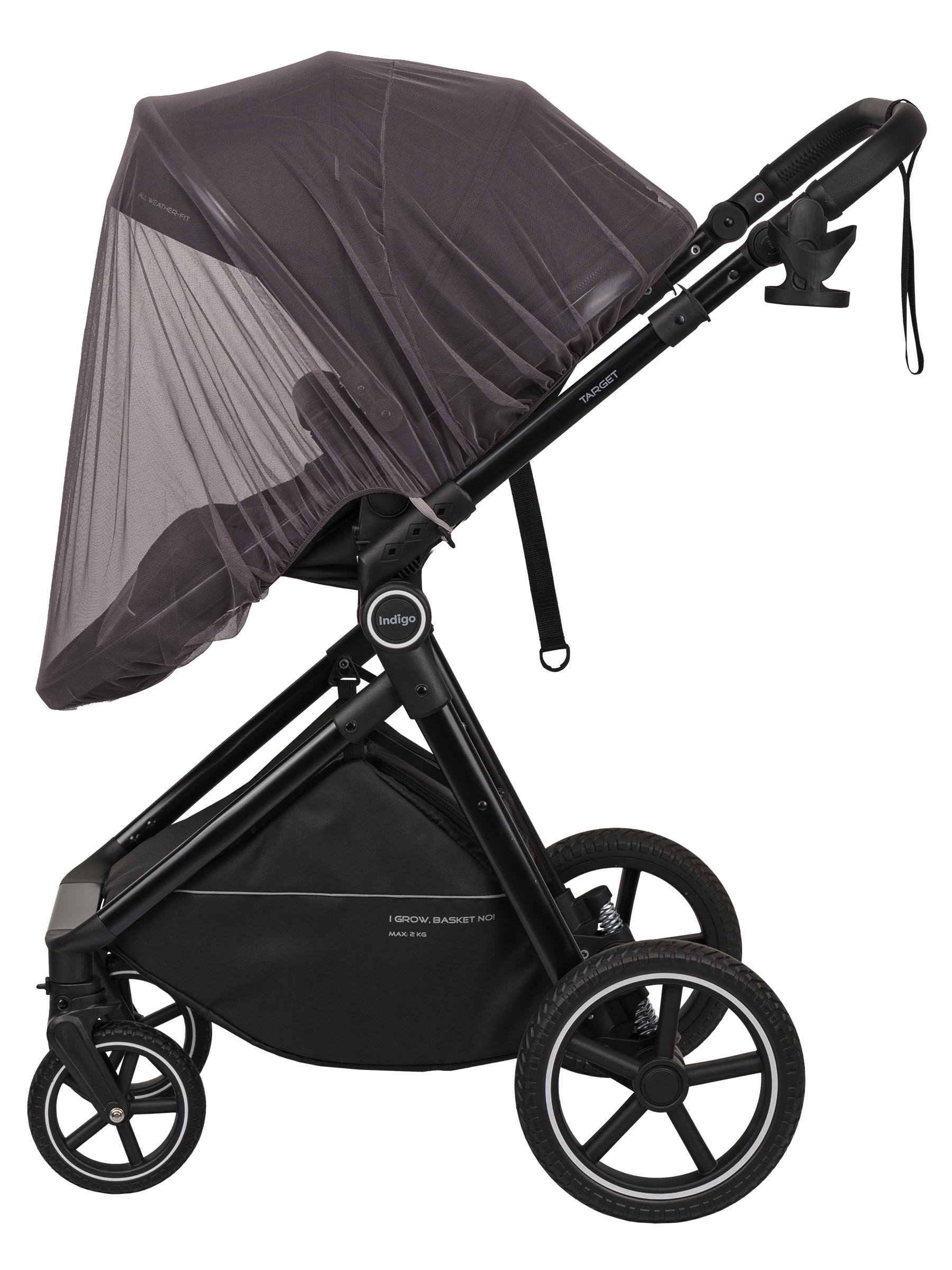 Коляска трансформер Indigo TARGET 3в1 черный - фото 28
