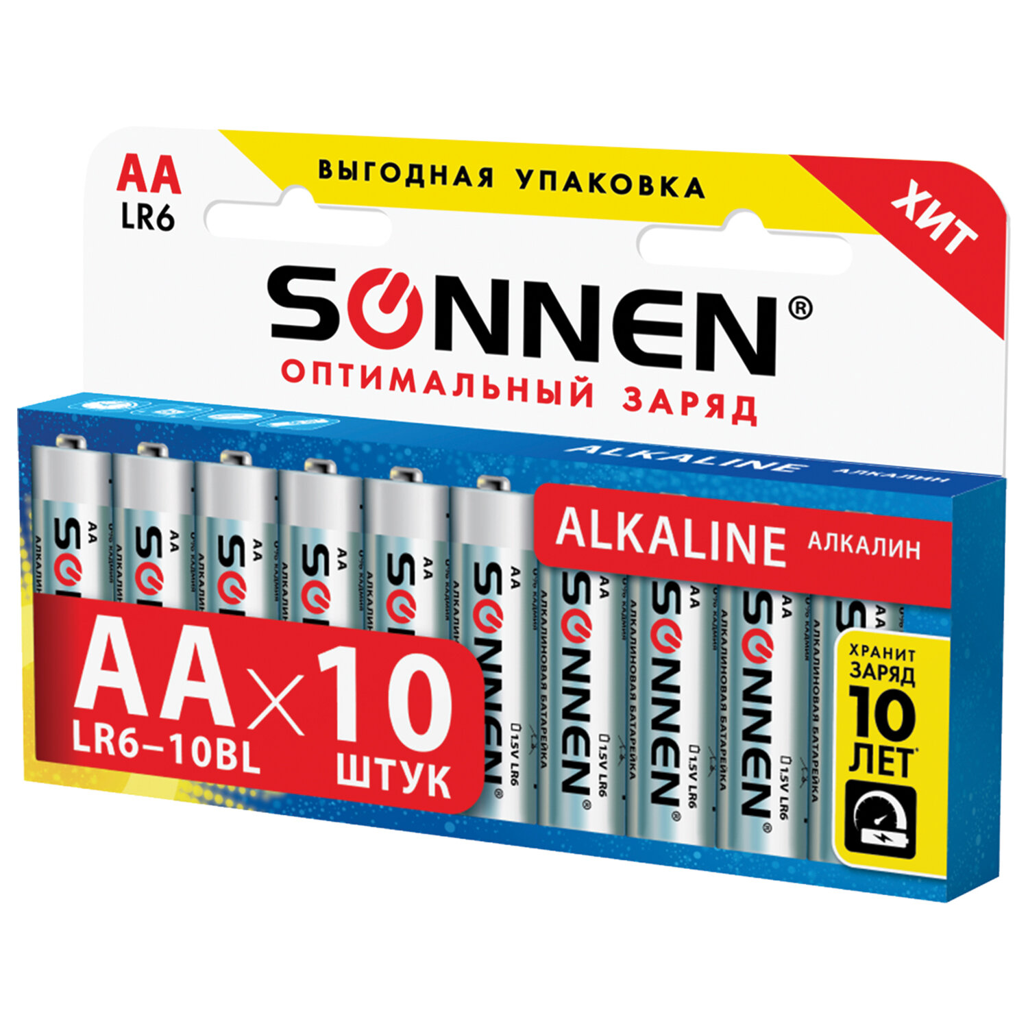 Батарейки алкалиновые Sonnen АА щелочные пальчиковые LR6 15А - фото 8