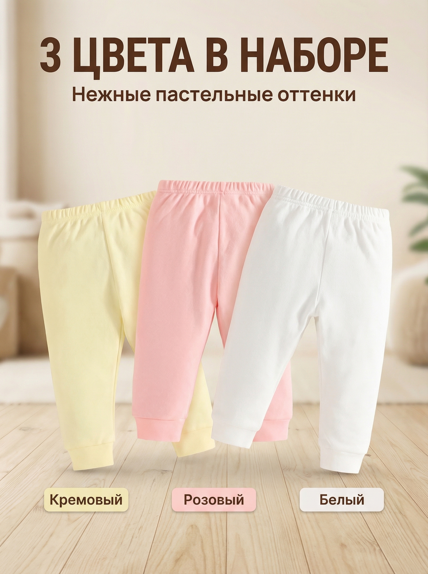 Брюки 3 шт Bambooland 3pants_pwy - фото 2