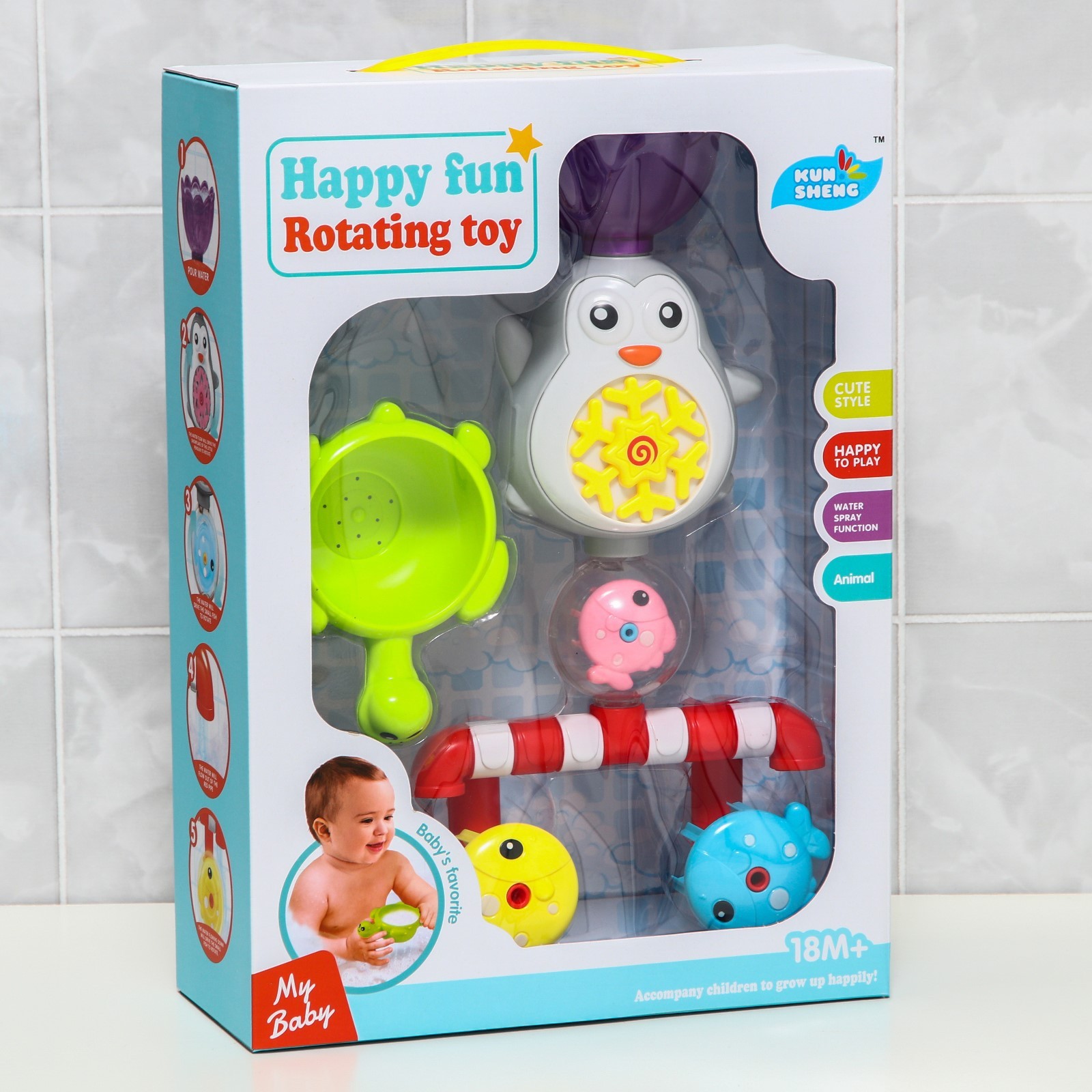 Игрушка Крошка Я для ванны Пингвинчик-мельница - фото 8