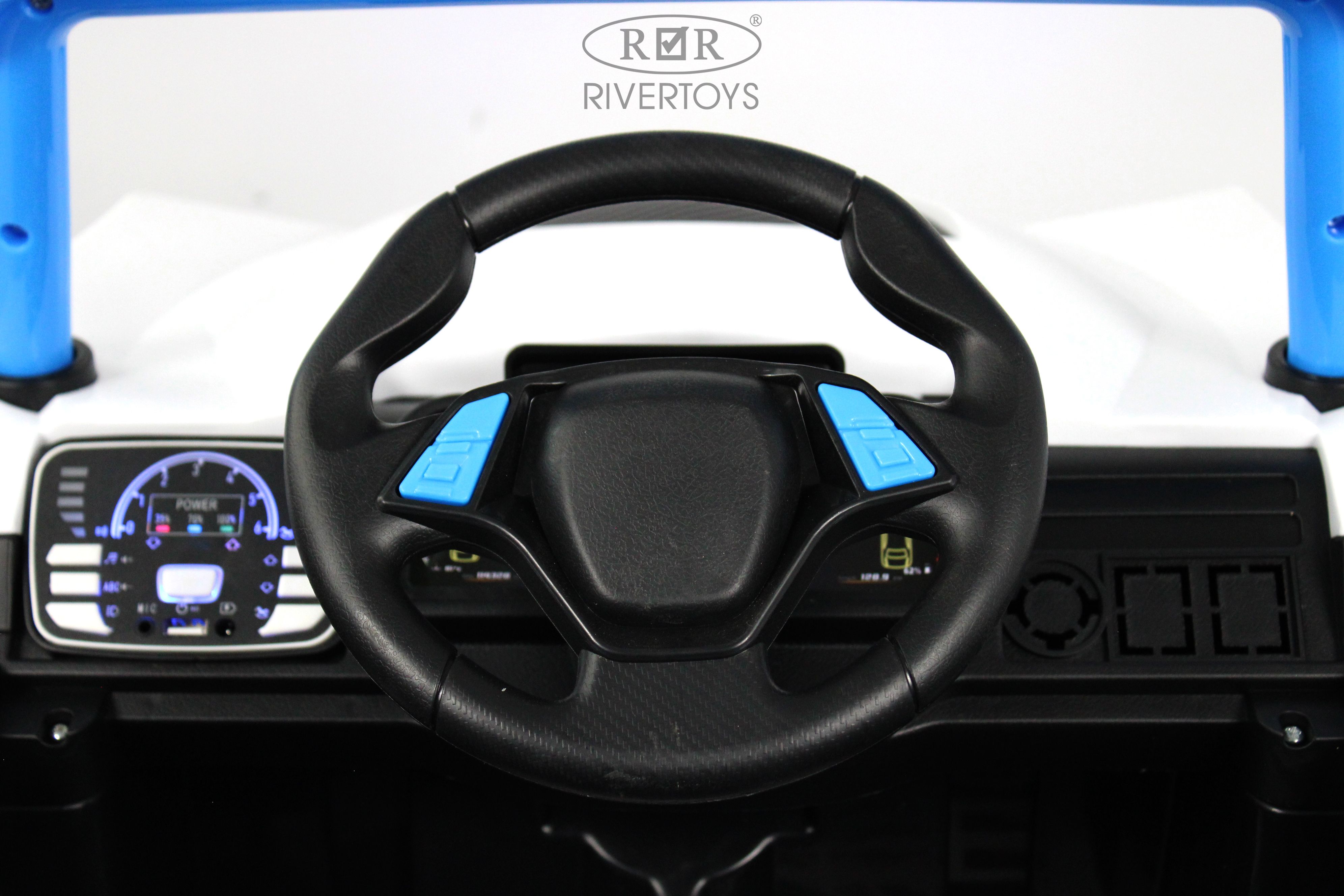 Электромобиль RIVERTOYS F888FF-BLUE С пультом ДУ - фото 6
