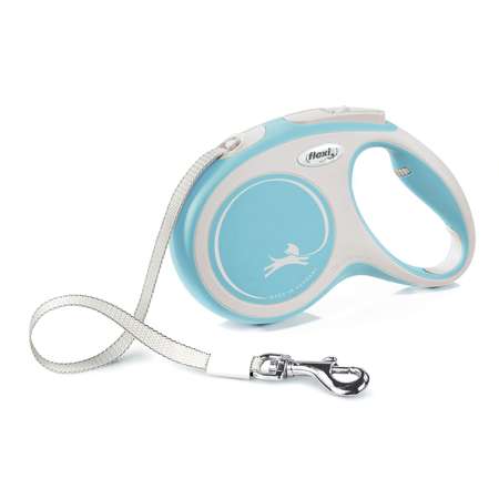 Рулетка Flexi New Line Comfort M лента 5м до 25кг Cерый-Голубой