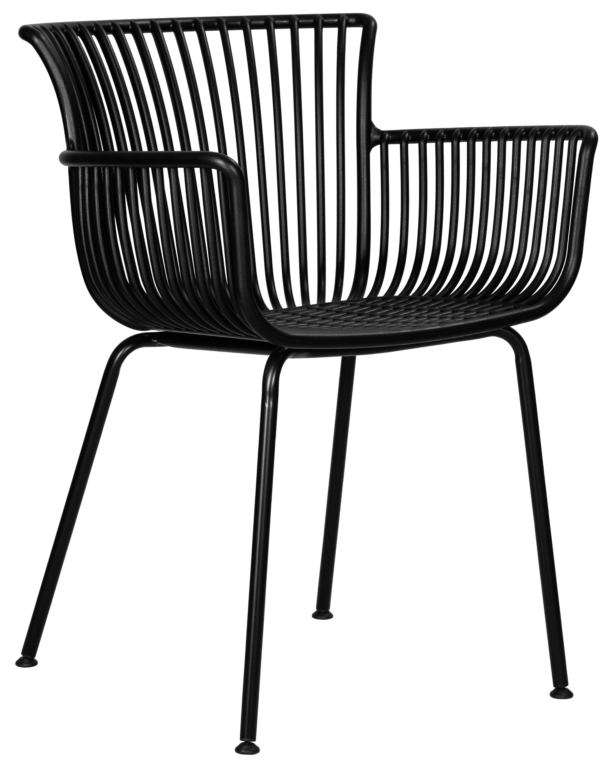 Изображение товара Обеденный стул DOBRIN ROSS черный без подушки, металлические ножки