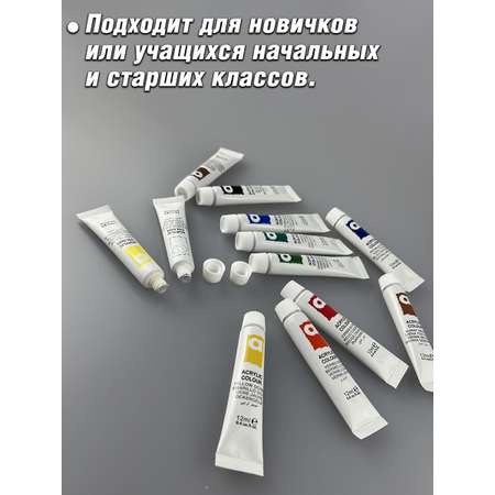 Краски акриловые Color Kit 12 цв.