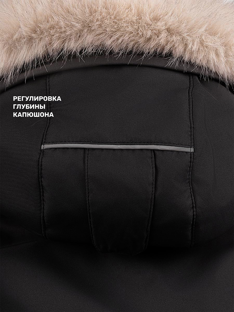 Куртка и полукомбинезон NIKASTYLE 7з7424 черный шоколад - фото 18