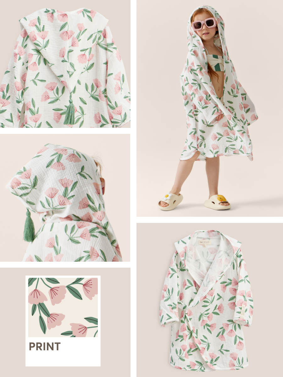 Халат Happy Baby 88129_pink-flower - фото 2