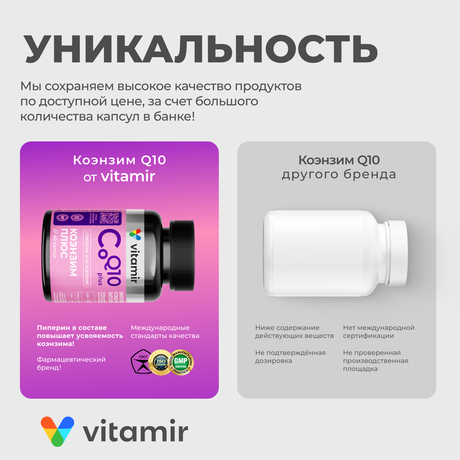 БАД VITAMIR Коэнзим Q10 Плюс - фото 4