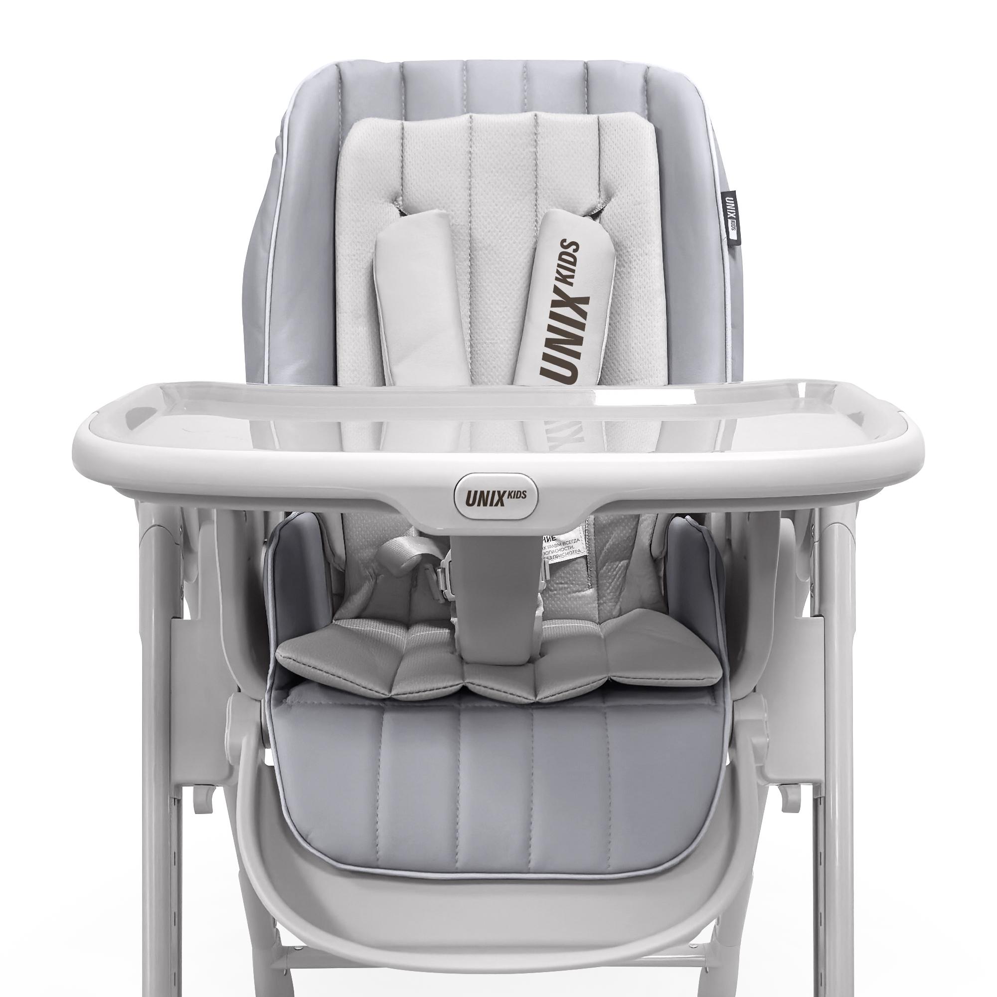 Стульчик для кормления UNIX Kids Torino серый - фото 18