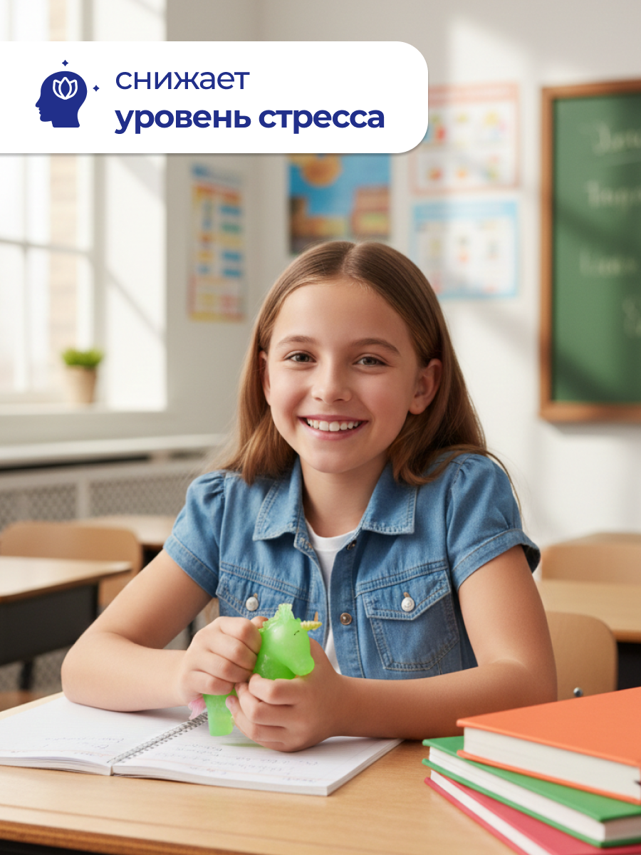 Игрушка-антистресс iLikeGift сквиш Единорог зеленый - фото 3