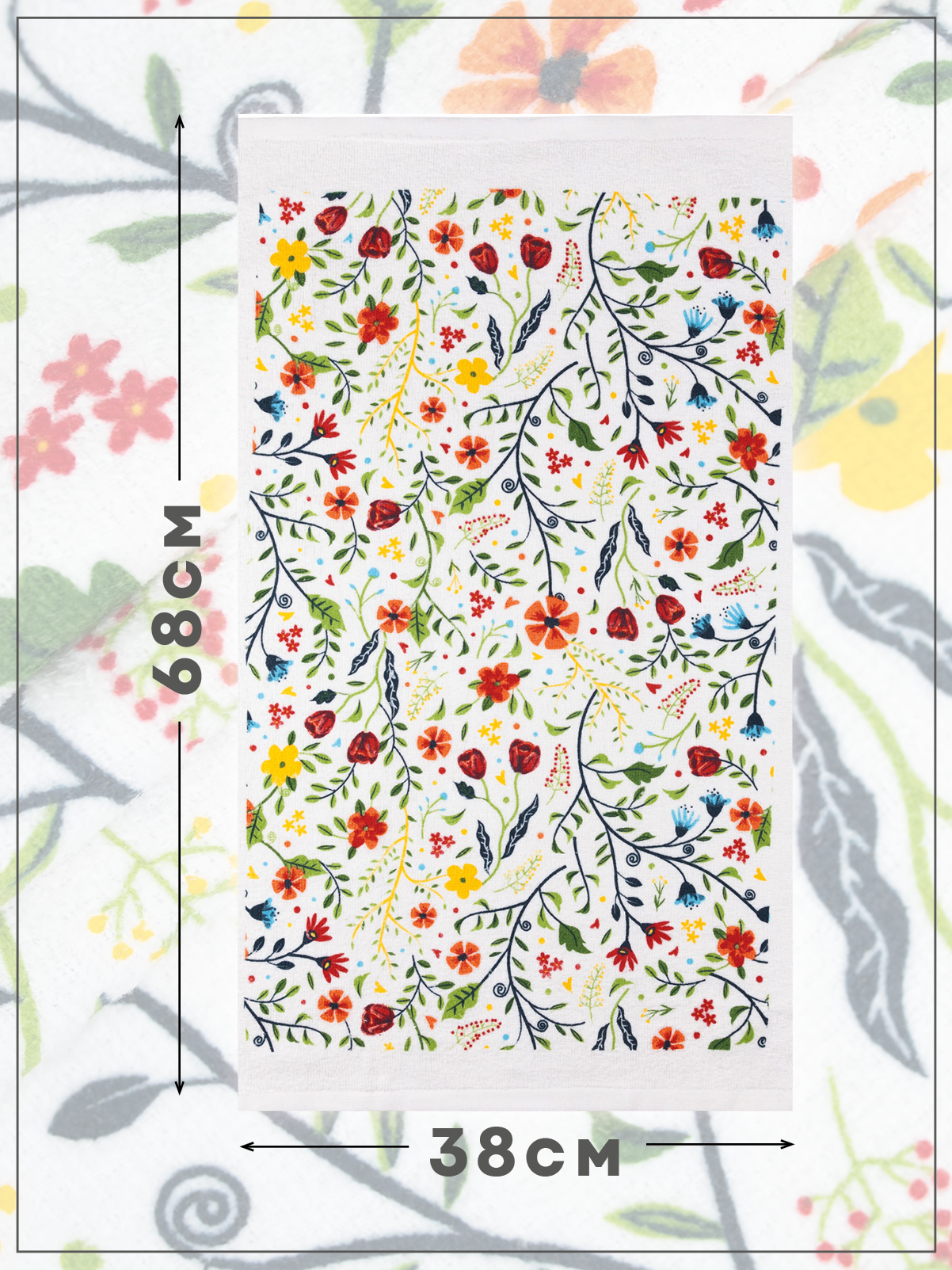 Комплект полотенец кухонных Wellness Цветы Набор 3 - фото 8