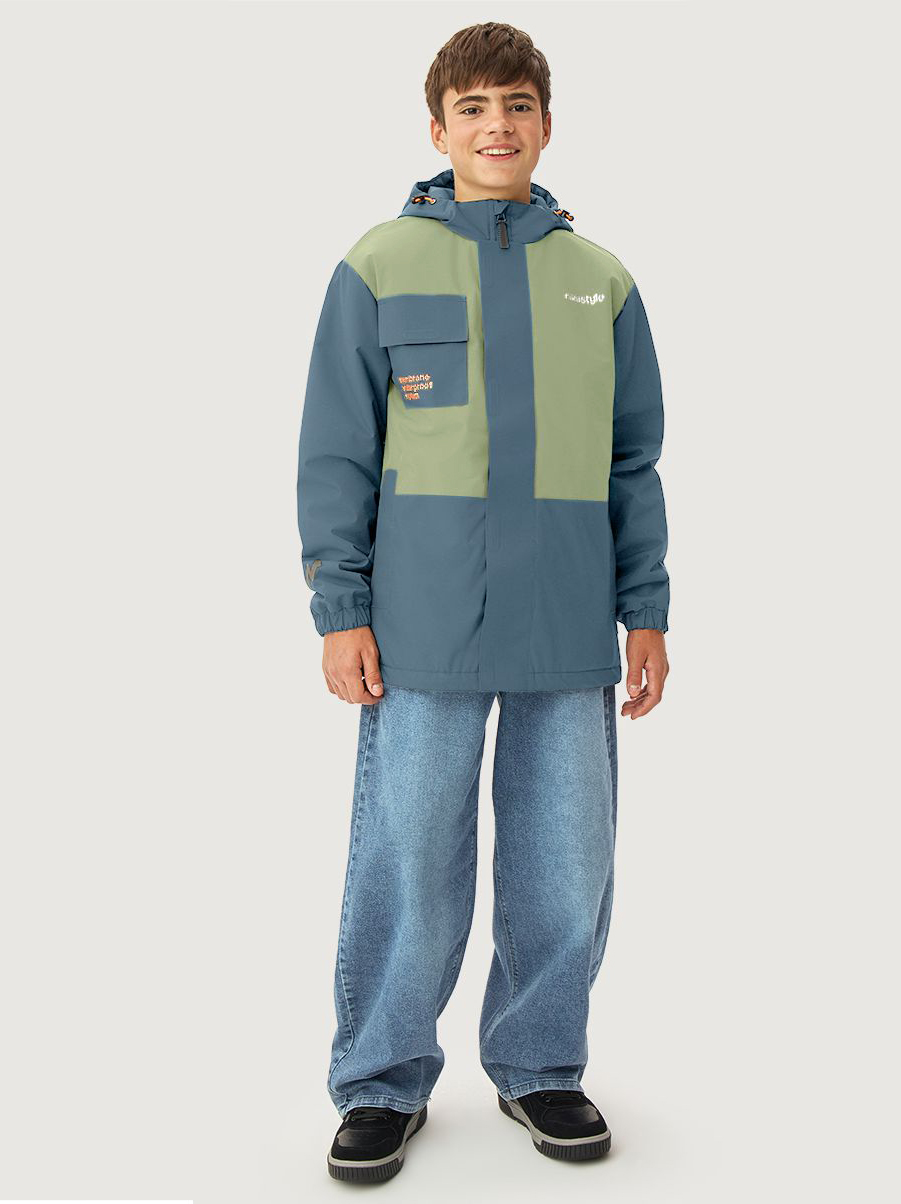 Куртка NIKASTYLE 4м5526 деним/фисташка - фото 1