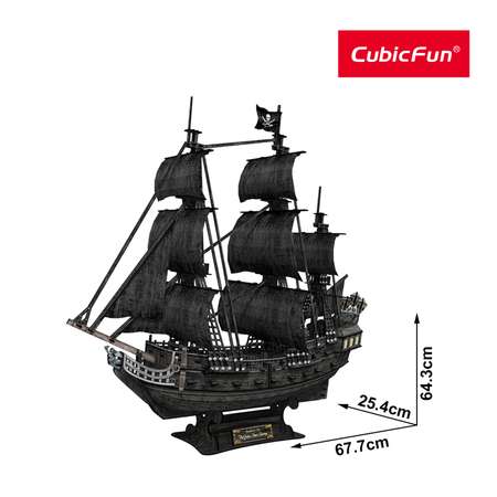 Пазл CubicFun Корабль Месть королевы Анны 3D