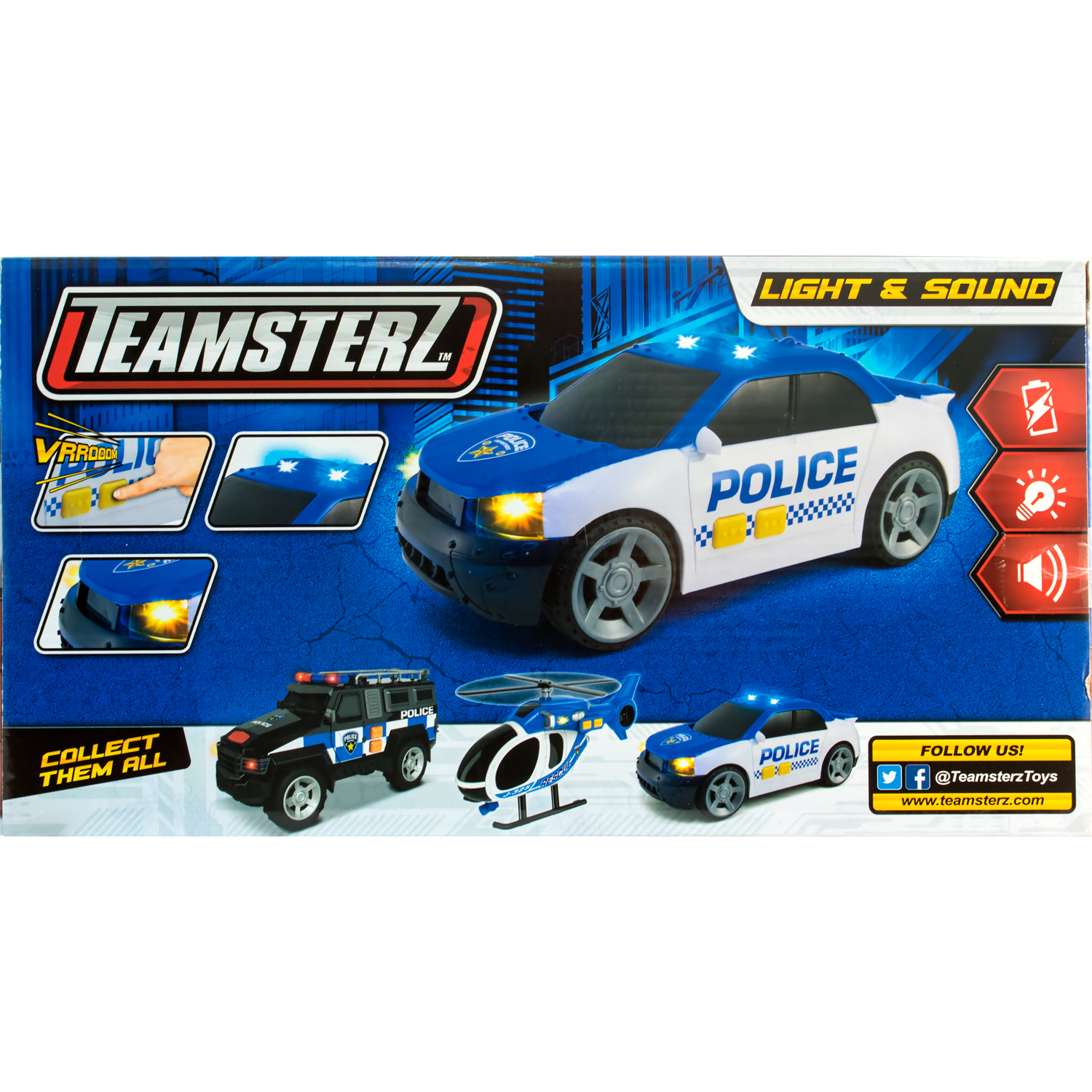 Полицейская машина HTI Teamsterz свет/звук 25см 1416839 - фото 6