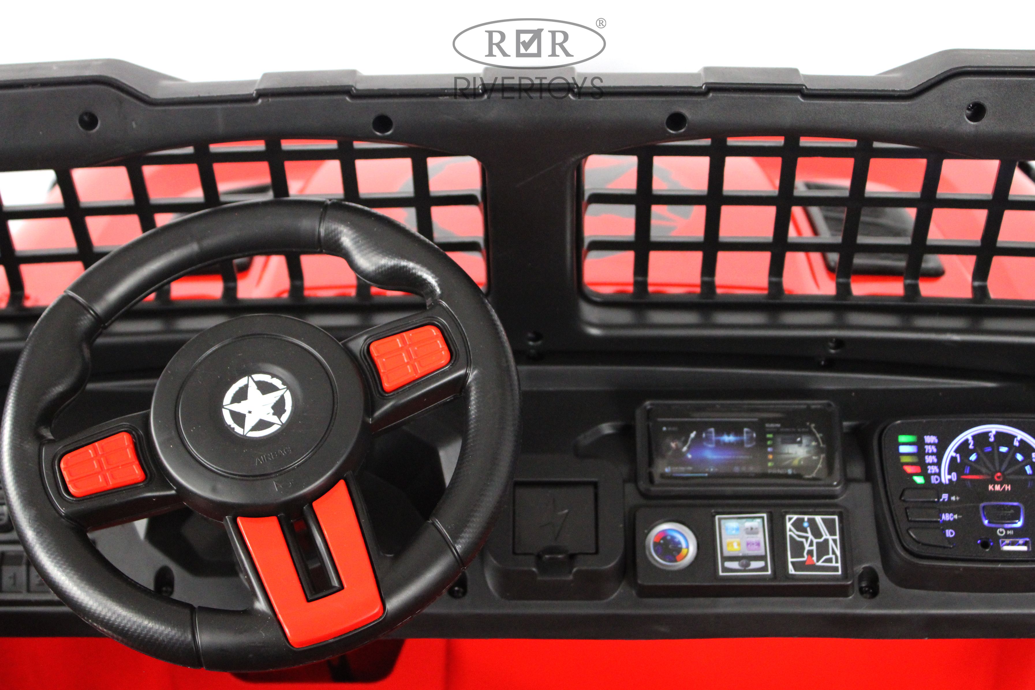 Электромобиль RIVERTOYS М707БХ Red С пультом ДУ - фото 22