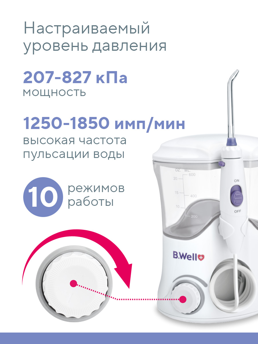 Ирригатор B.Well импульсный 10 реж. - фото 7