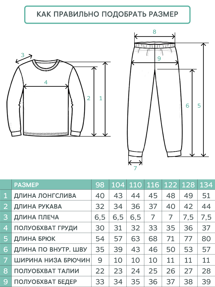 Пижама ДО-Детская Одежда 0025К/мятный - фото 8