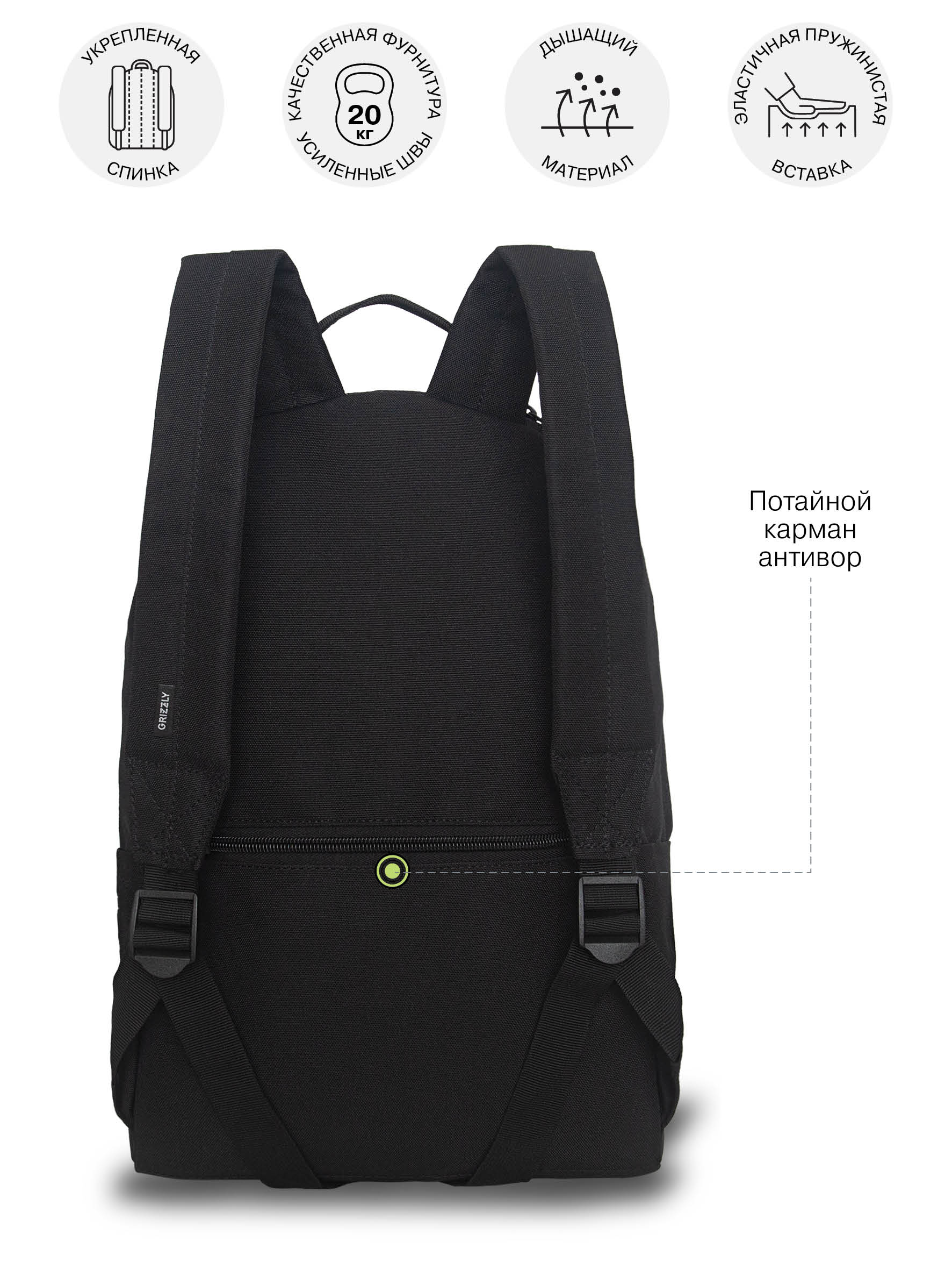 Рюкзак Grizzly Мечтатель - фото 11