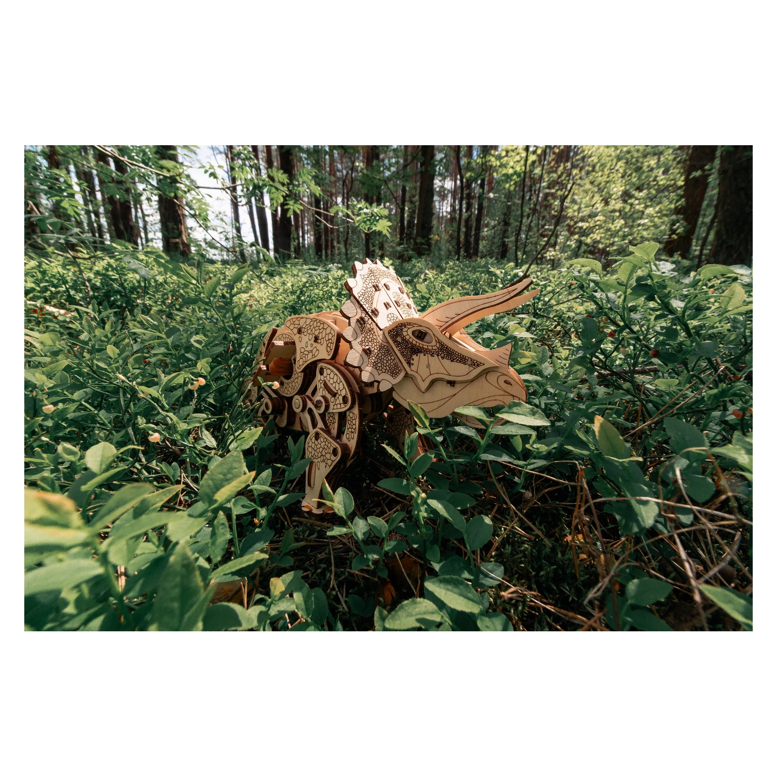Конструктор Eco Wood Art Динозавр Трицератопс деревянный - фото 10