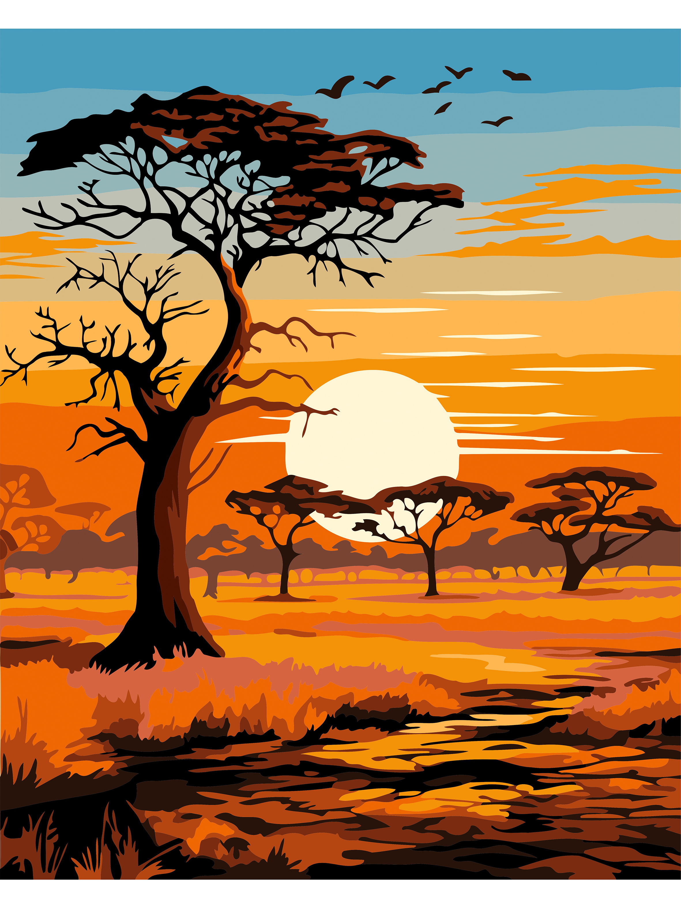 Картина по номерам Art sensation Саванна в ассортименте - фото 2