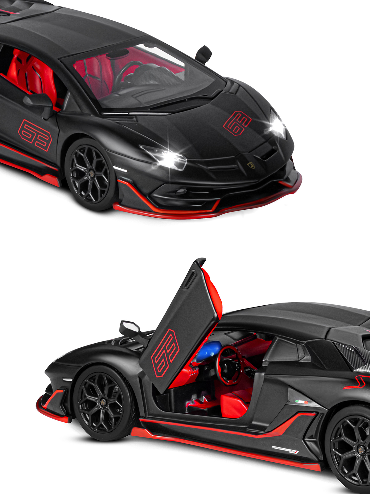 Автомобиль АВТОпанорама Lamborghini Aventador SVJ 1:24 JB1251511 - фото 7