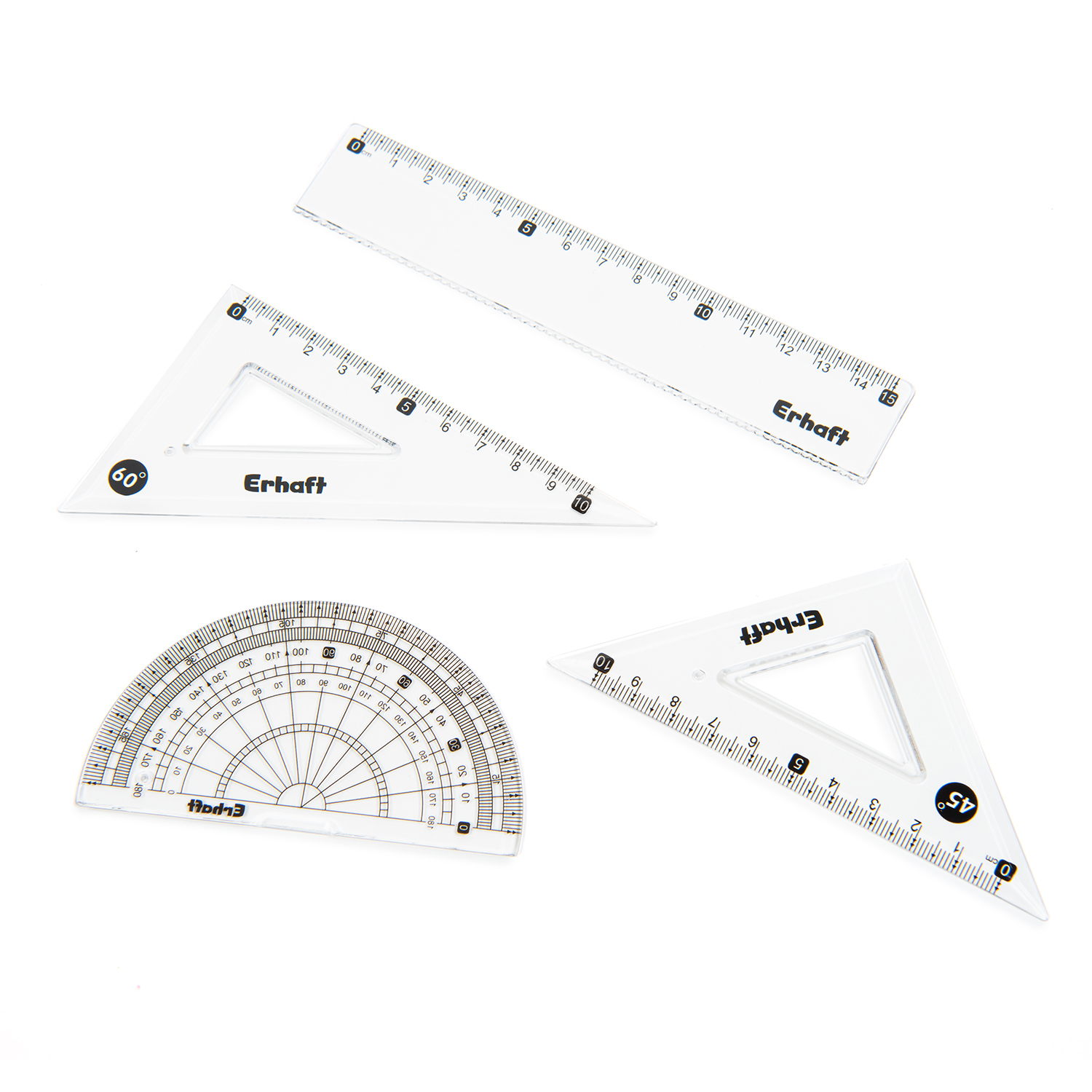 Набор чертёжный Erhaft пластик 4 шт. - фото 2