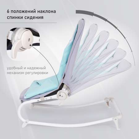 Шезлонг детский Nuovita Mellare M1 Серо-бирюзовая звезда