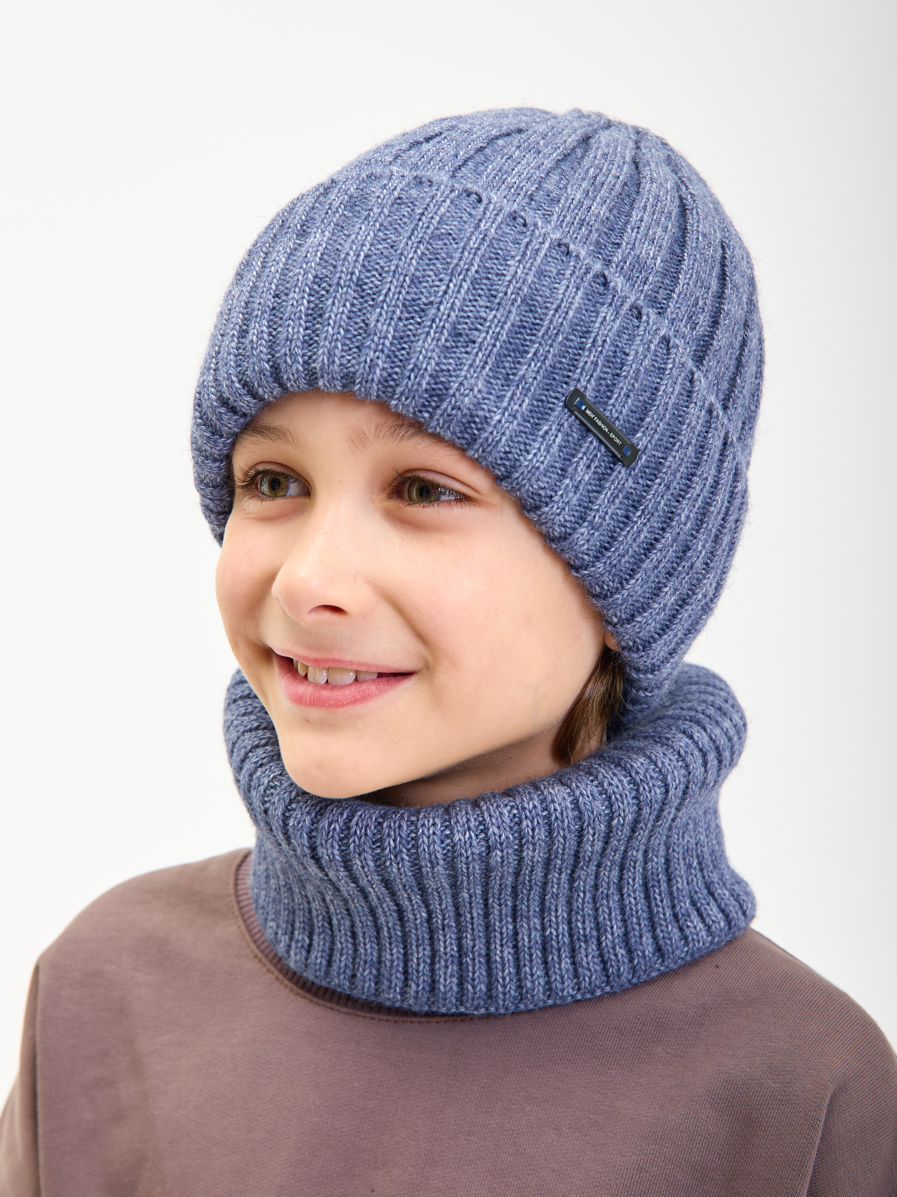 Шапка и снуд KUBRIO KU-H-107-WIN-GrBlue - фото 6