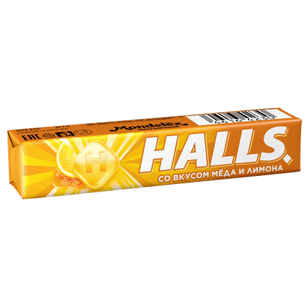 Карамель леденцовая HALLS со вкусом меда и лимона 25г