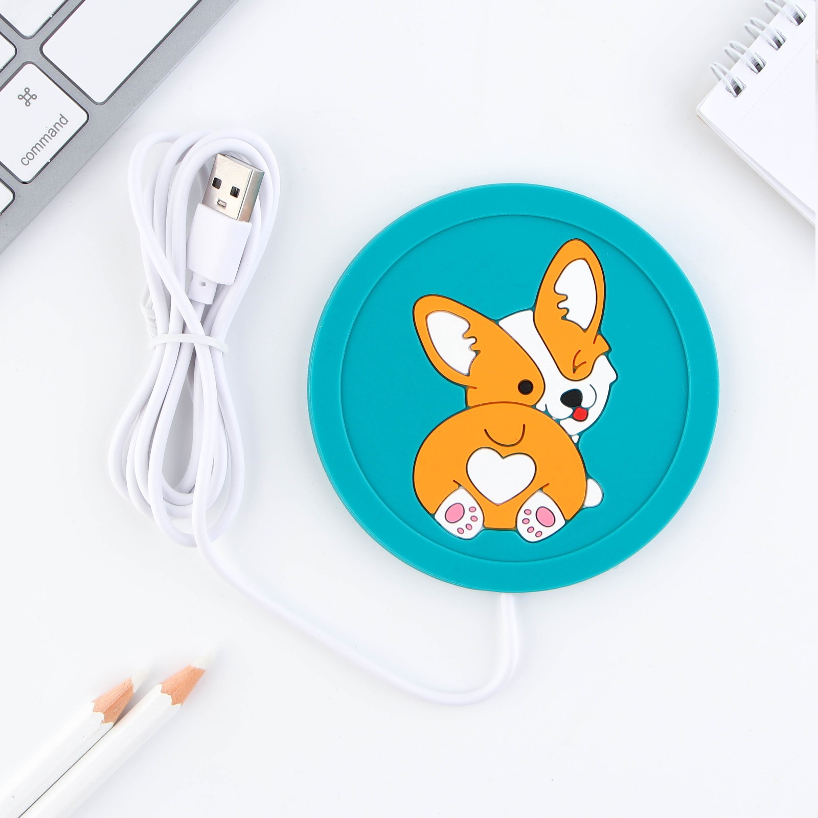 Подогреватель Like Me для кружки USB «Корги» 10х10 см - фото 2