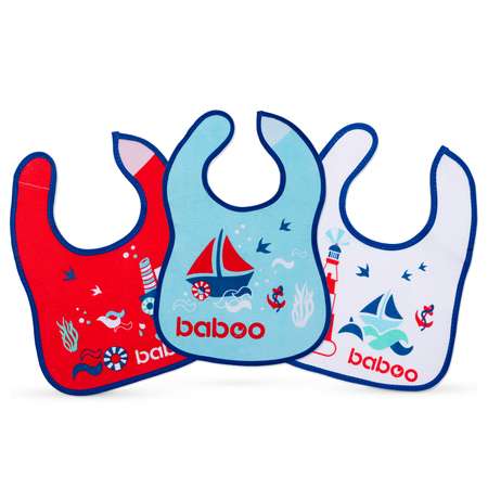 Нагрудник BABOO текстиль 3 шт.