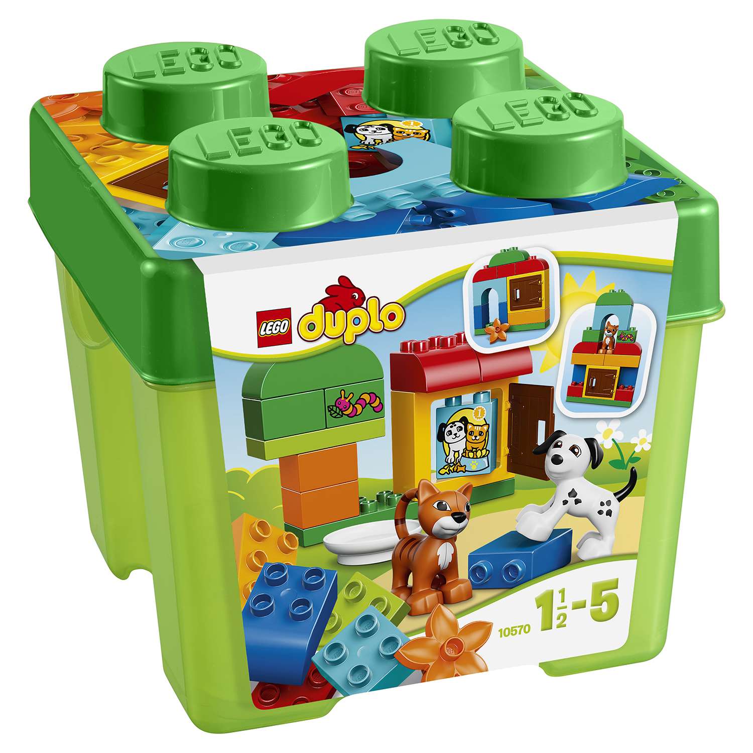 Конструктор LEGO DUPLO Лучшие друзья: кот и пёс блочный - фото 2