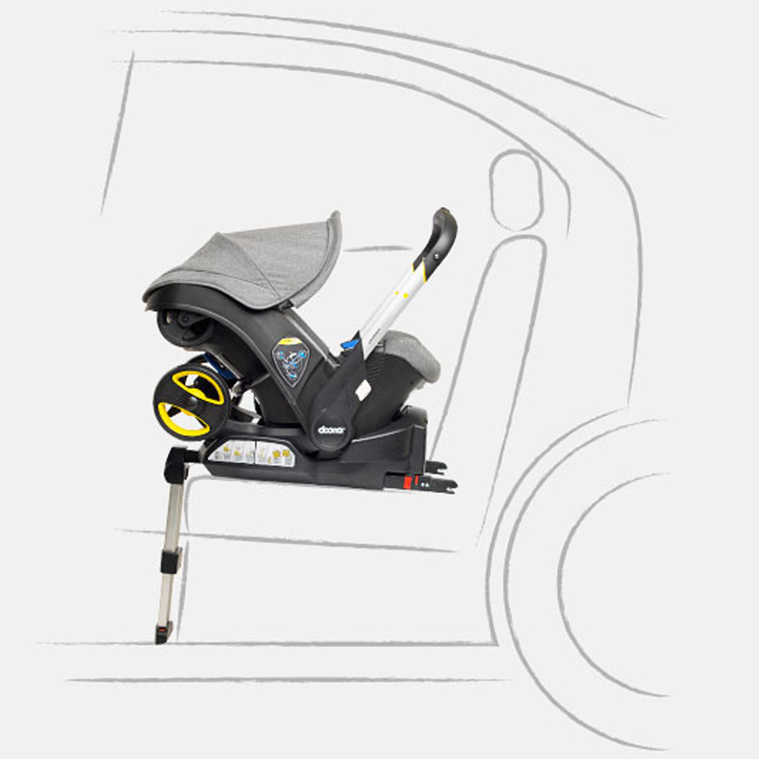 База Isofix Doona SimpleParenting для коляски-автокресла Чёрная - фото 6