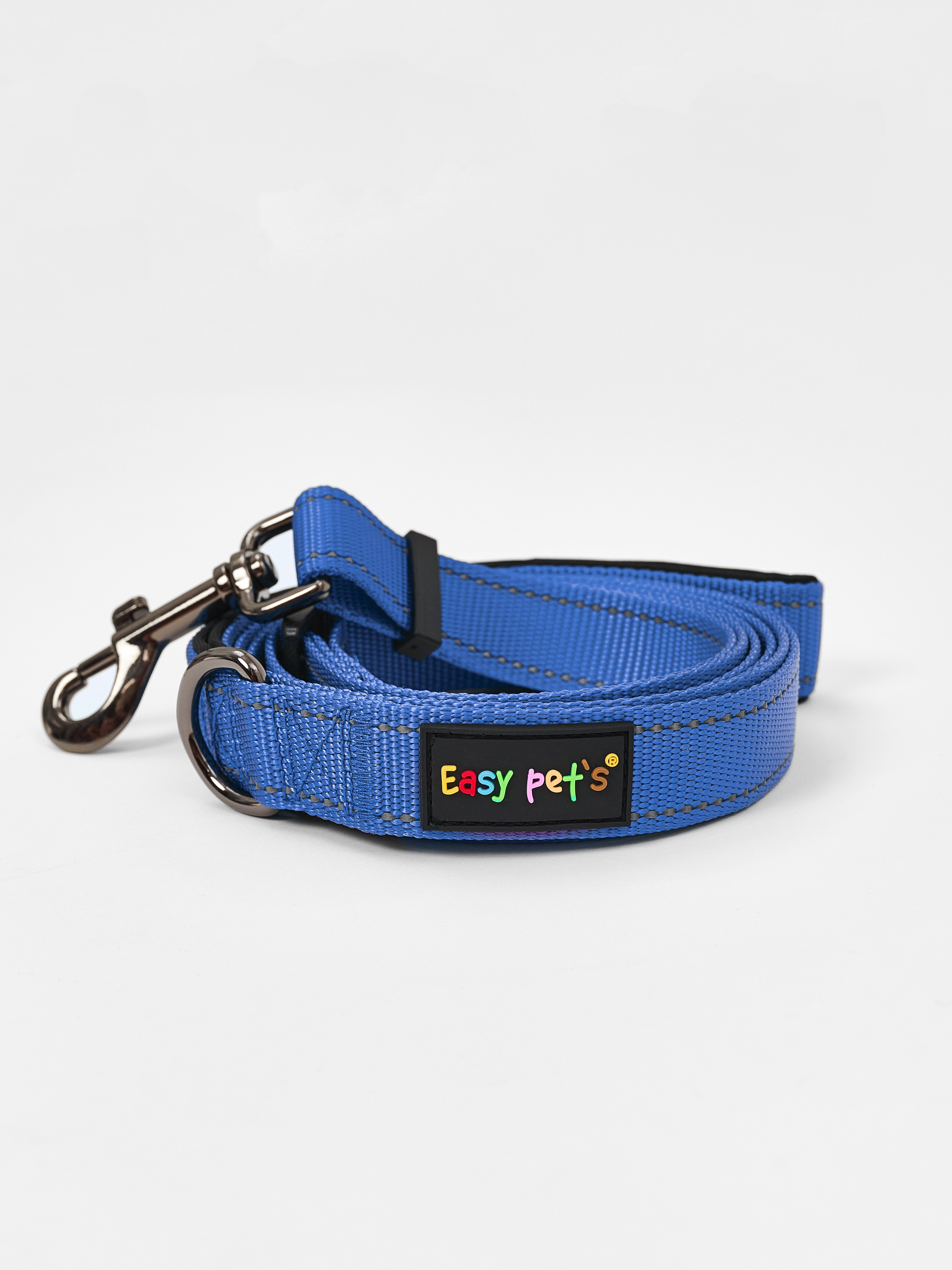Поводок для собак с неопреновой ручкой Easy Pets 211 цвет Синий р-р L 2,5см 210см - фото 11