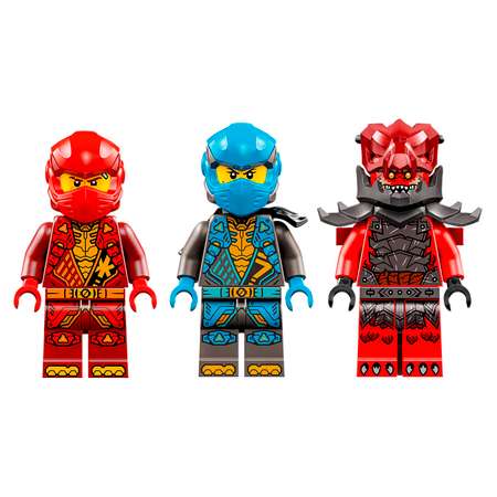 Конструктор LEGO NINJAGO Штормовой мотоцикл робота Кая блочный