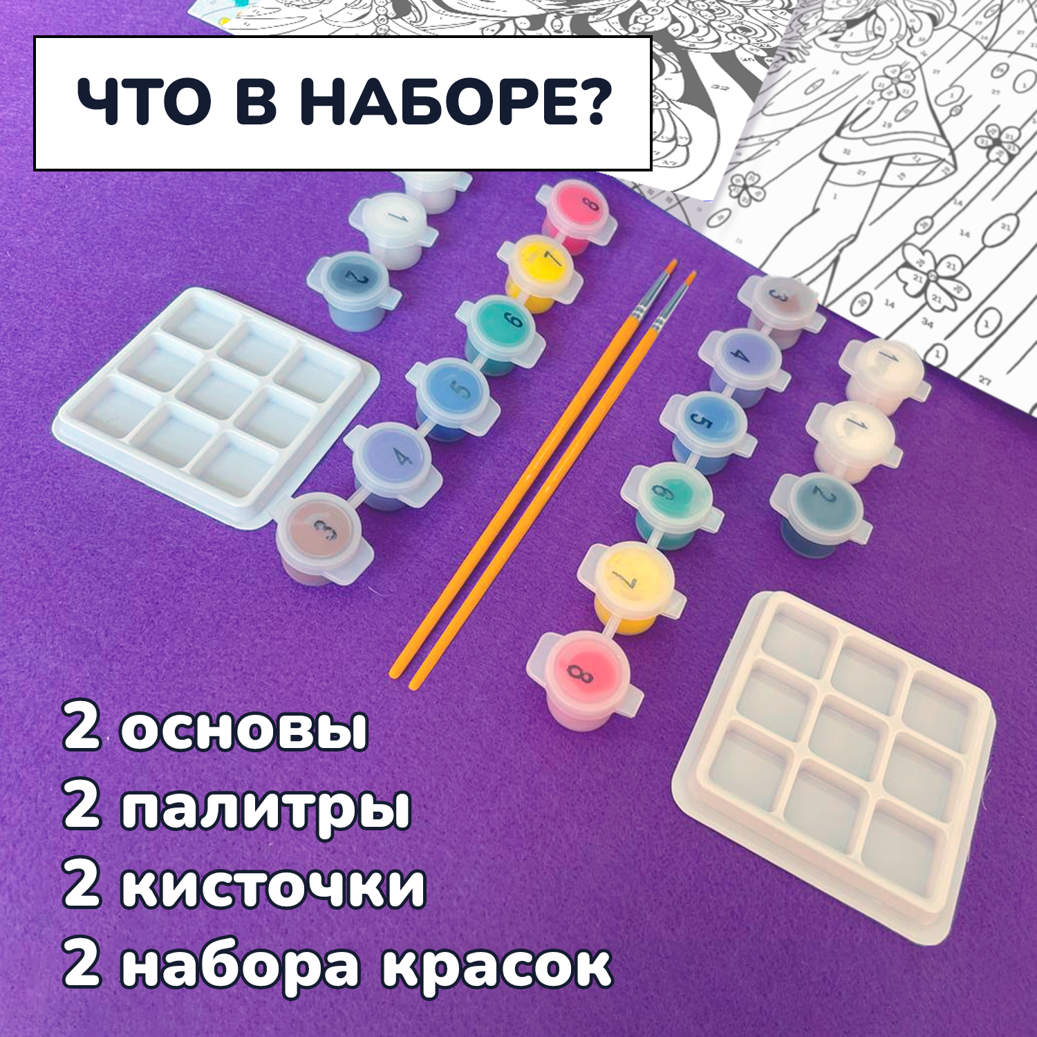 Картина по номерам LORI(колорит) Мечтательная девушка - фото 3