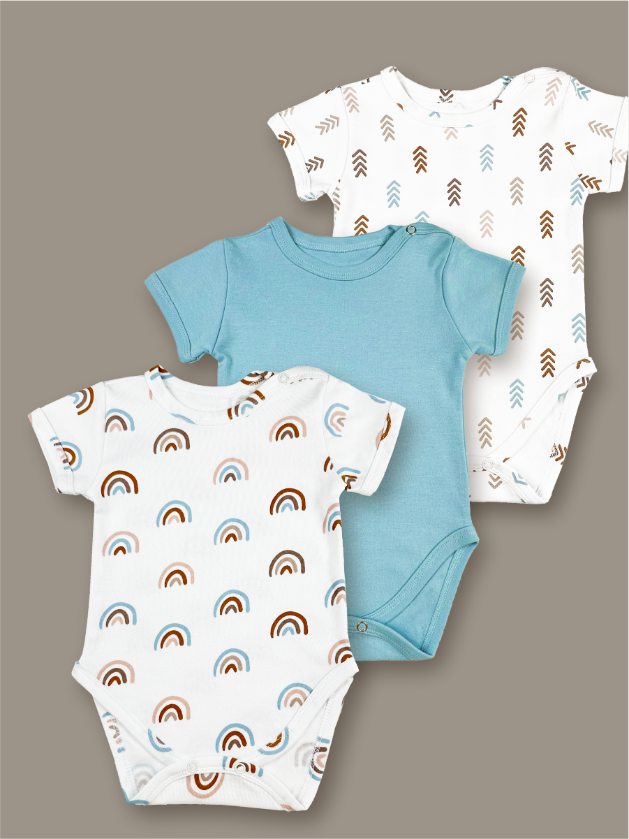 Боди 3 шт ШВЕЙНЫЕ ИСТОРИИ бодирадуга_кор - фото 1