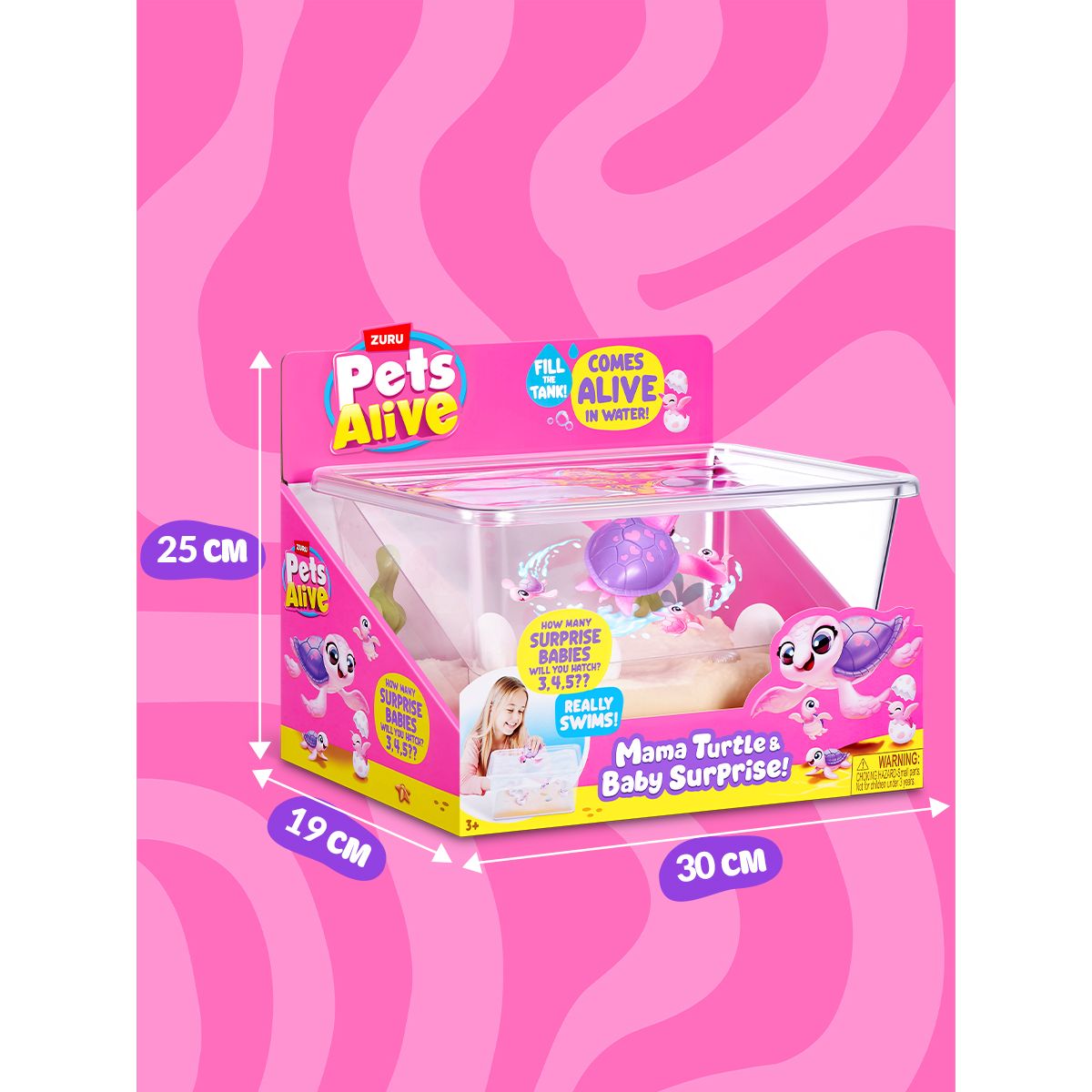 Игровой набор Zuru Pets Alive Мама черепаха с малышами - фото 3