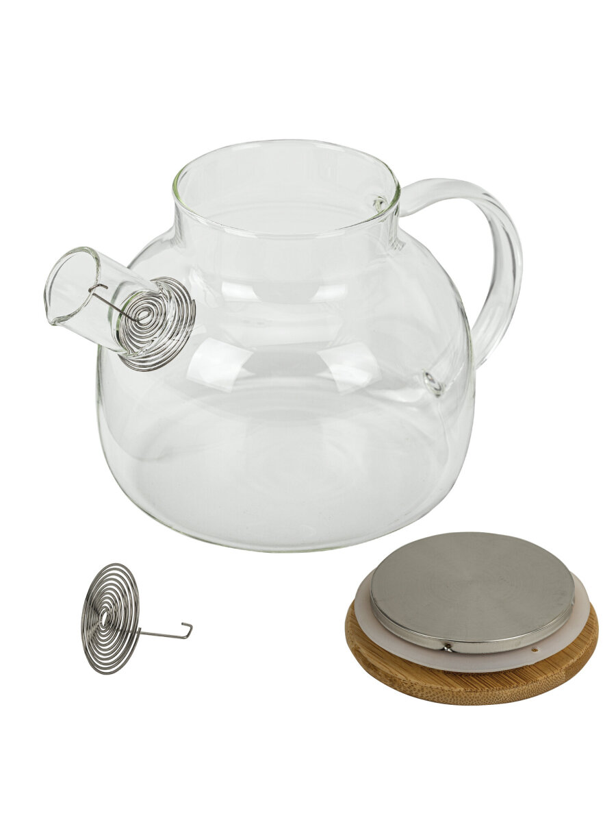 Чайник заварочный DASWERK стеклянный с ситечком жаропрочный 900 мл - фото 11