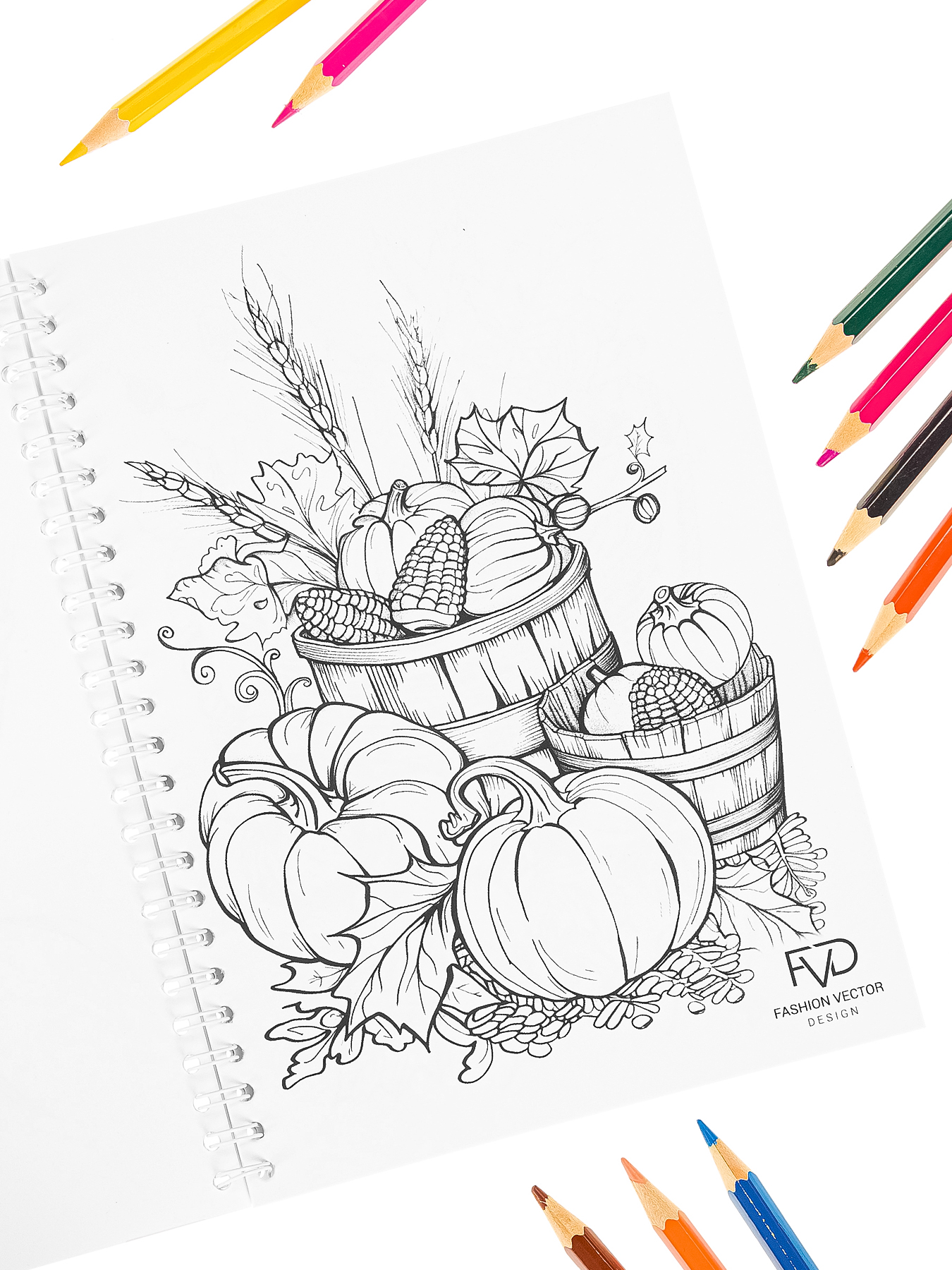 Раскраска Антистресс Fashion Vector Design А5 30 листов Урожай - фото 8