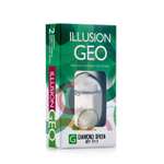 Контактные линзы ILLUSION diamond green на 1 месяц -3.50/8.6 2 шт